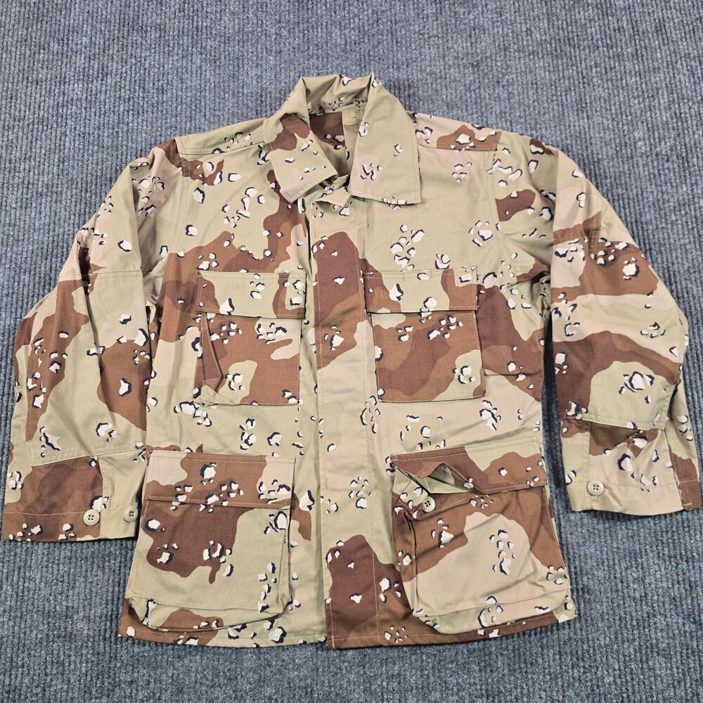 US Military Combat Coat Mens Small X-Short Chocolate Chip Camo Desert Storm BDU